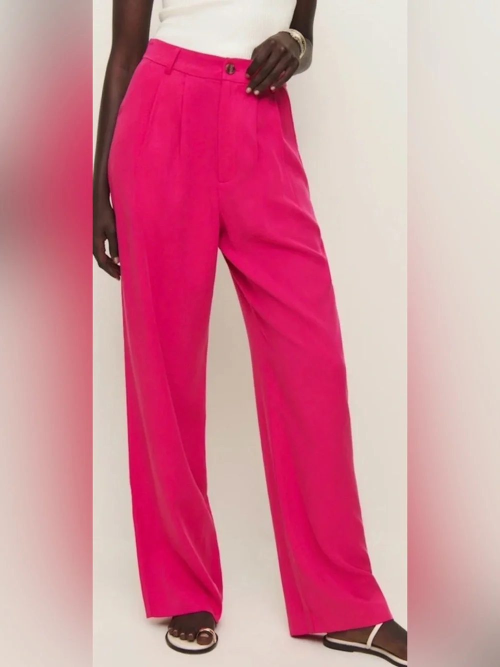 Reformation Mason Trouser Pant Pink Size 6
